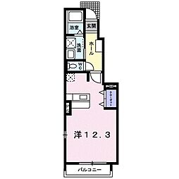 サン・バーディ ワンルームの間取図画像