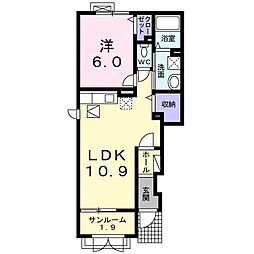 インプレス・Y 1LDKの間取図画像