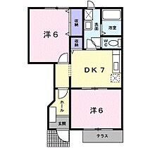 コーポ翠（みどり）A 103 ｜ 福井県福井市江守中１丁目1416（賃貸アパート2DK・1階・44.34㎡） その2