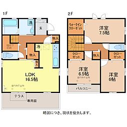 板垣M貸家　C 3LDKの間取り