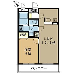 ブレッドハウス 1LDKの間取図画像
