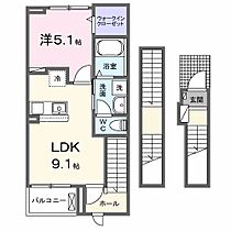 ピンズI  ｜ 山口県下関市綾羅木新町１丁目（賃貸アパート1LDK・3階・42.20㎡） その2