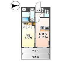 サンパレス  ｜ 山口県下関市長府松小田中町（賃貸アパート1LDK・1階・35.00㎡） その2