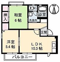 シャーメゾン一の宮　B棟 102 ｜ 山口県下関市一の宮本町２丁目（賃貸アパート2LDK・1階・50.81㎡） その2