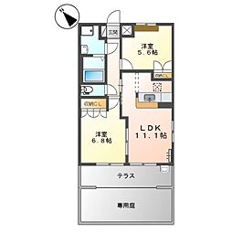 メゾン・エクセル 2LDKの間取図画像