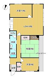 グリーンベル 3LDKの間取図画像