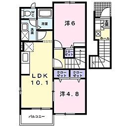 カーサ・セレッソ1 2LDKの間取図画像