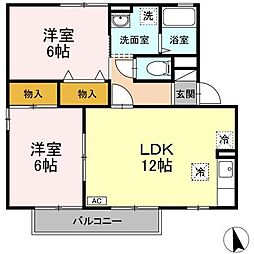 アーバンライフ2号館 2LDKの間取図画像