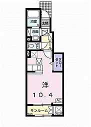BelleSaison ワンルームの間取図画像