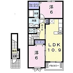 ティアーモドゥーエ 2LDKの間取図画像