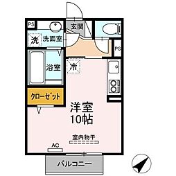シャルマン彩2 ワンルームの間取図画像