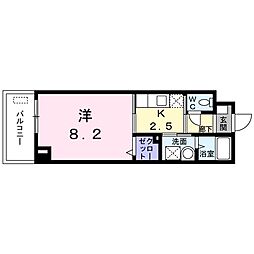 ローズガーデン 1Kの間取図画像
