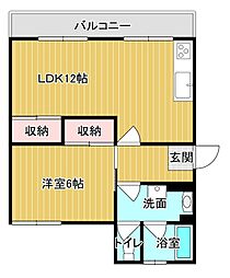 まさハイツ 1LDKの間取図画像