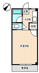 ヴィラージュ久道 1Kの間取図画像