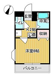 ウオークヒルズ神田 1Kの間取図画像