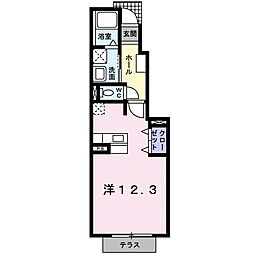 シャン・ド・フルールu ワンルームの間取図画像