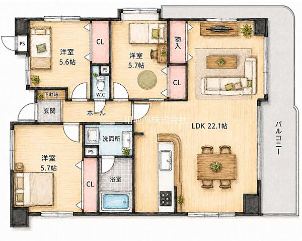 間取りを拡大表示
