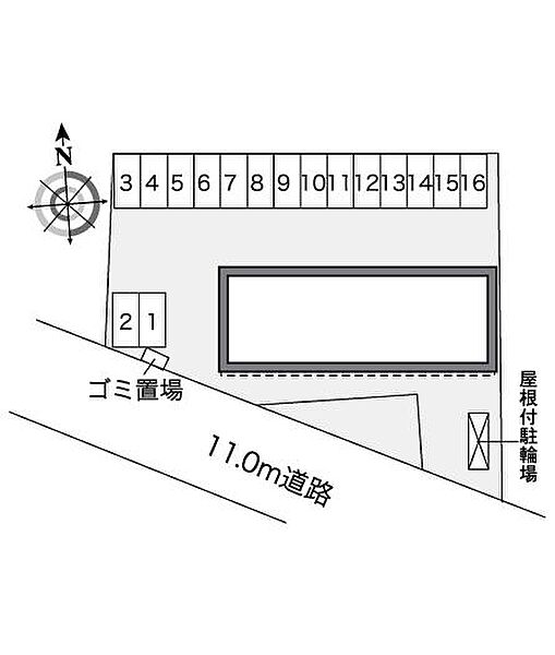 レオパレスアンジュB 101｜茨城県つくば市遠東(賃貸アパート1K・1階・23.61㎡)の写真 その25