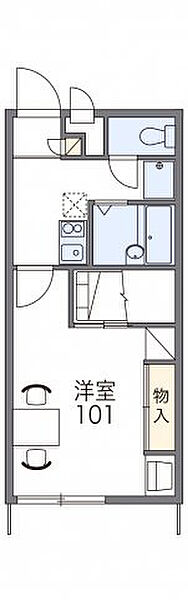 レオパレスコンフォートFUJI 207｜茨城県筑西市下中山(賃貸アパート1K・2階・23.18㎡)の写真 その2