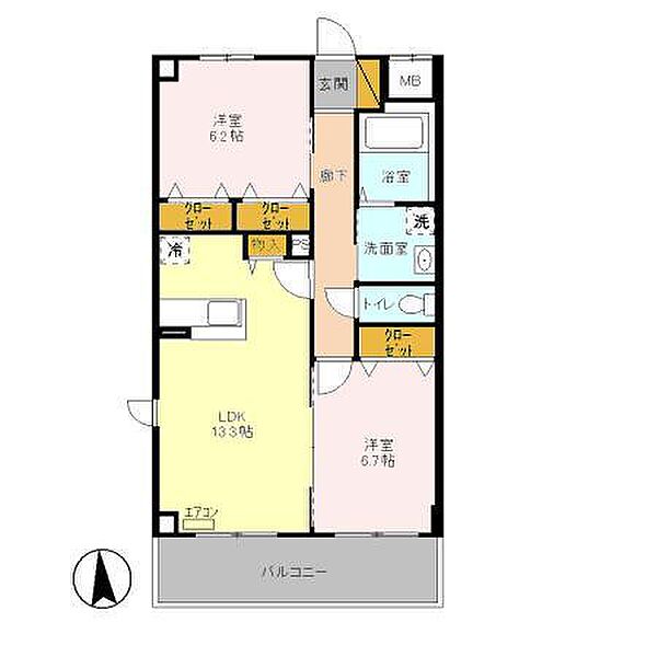 Park Side Residence（パークサイドレジデンス） 706｜茨城県つくば市学園南2丁目(賃貸マンション2LDK・7階・63.81㎡)の写真 その2