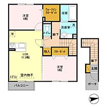 ポルト・ボヌール 206 ｜ 茨城県つくば市酒丸191-1（賃貸アパート2LDK・2階・62.17㎡） その2