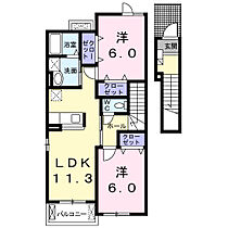 ソラボレＡ 202 ｜ 茨城県筑西市直井1235（賃貸アパート2LDK・2階・58.48㎡） その2