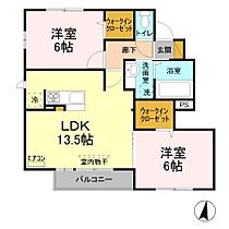 Azure A 102 ｜ 茨城県つくばみらい市紫峰ヶ丘5丁目12-2（賃貸アパート2LDK・1階・58.73㎡） その2