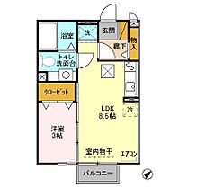 シャルマン IIＡＢＣＤ A102 ｜ 茨城県つくば市高野台3丁目（賃貸アパート1LDK・1階・29.25㎡） その2