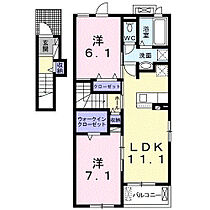 百日紅A 201 ｜ 茨城県坂東市辺田695-1（賃貸アパート2LDK・2階・59.14㎡） その2