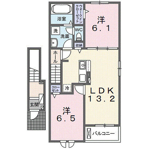 モデルノIV 204｜茨城県取手市谷中(賃貸アパート2LDK・2階・59.55㎡)の写真 その2