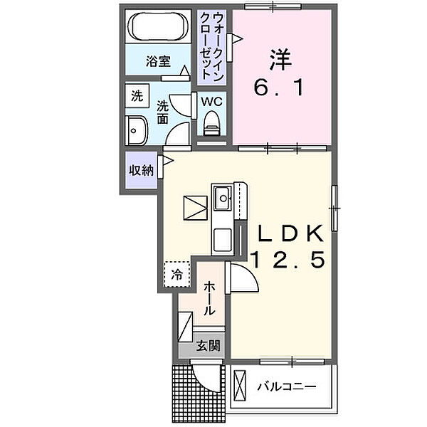 アザレアＴ　III 105｜茨城県取手市谷中(賃貸アパート1LDK・1階・44.70㎡)の写真 その2