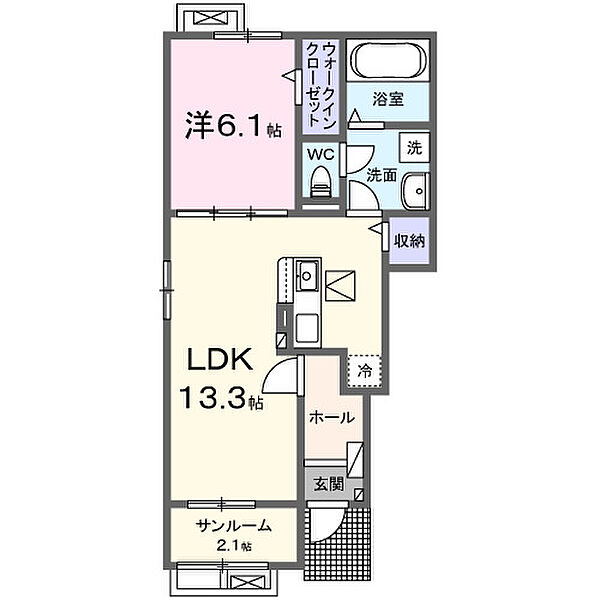 レジデンシアB 101｜茨城県稲敷郡阿見町よしわら5丁目(賃貸アパート1LDK・1階・50.01㎡)の写真 その2