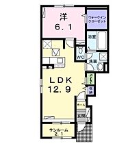 カーサ・ヴィオラ 101 ｜ 茨城県稲敷郡阿見町大字鈴木124-5（賃貸アパート1LDK・1階・50.49㎡） その2