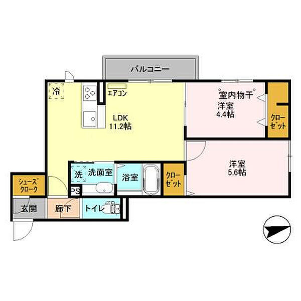 VILLETTA 203｜千葉県柏市大室1丁目(賃貸アパート2LDK・2階・49.86㎡)の写真 その2