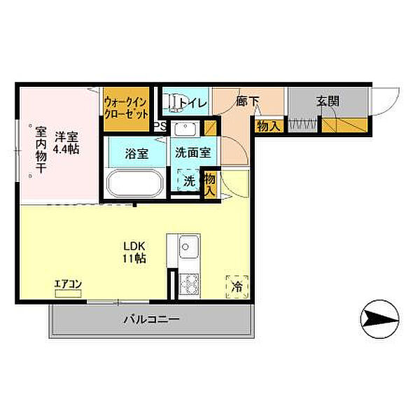 セジュール柏の葉 105｜千葉県柏市十余二(賃貸アパート1LDK・1階・42.43㎡)の写真 その2