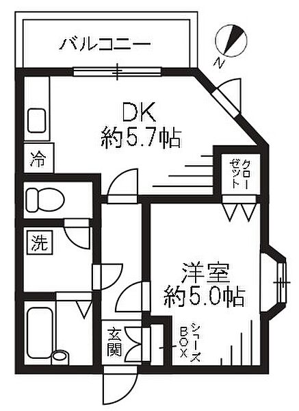 スタジオ北柏 3-201｜千葉県柏市根戸(賃貸アパート1DK・2階・31.20㎡)の写真 その2