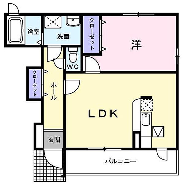ソレイユ 101｜千葉県柏市大室(賃貸アパート1LDK・1階・45.12㎡)の写真 その2
