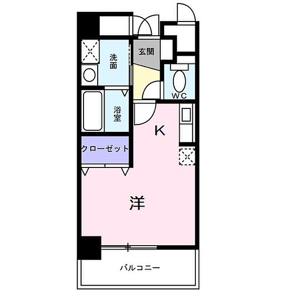 ジョリー柏 305｜千葉県柏市富里2丁目(賃貸マンション1K・3階・25.22㎡)の写真 その2