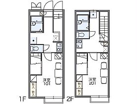 レオパレスグリーンタカタ 205 ｜ 千葉県柏市高田505-2（賃貸アパート1K・2階・26.08㎡） その2