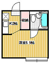 パブリック24 108 ｜ 千葉県松戸市南花島2丁目33-4（賃貸アパート1R・1階・14.54㎡） その2