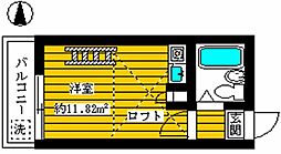 LPジャスミン ワンルームの間取図画像