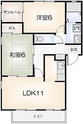 間取図画像 2LDK