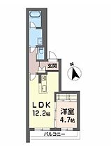 徳島県徳島市富田橋３丁目（賃貸マンション1LDK・1階・46.27㎡） その2