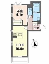 徳島県徳島市助任橋３丁目（賃貸マンション1LDK・2階・44.61㎡） その2