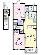 徳島県小松島市中田町字蛭子ノ本（賃貸アパート2LDK・2階・58.21㎡） その2