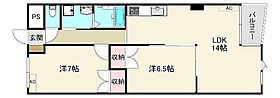 徳島県徳島市住吉２丁目（賃貸マンション2LDK・1階・62.87㎡） その2