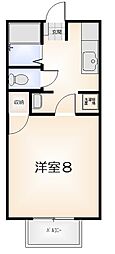 ミツエビル 1Kの間取図画像