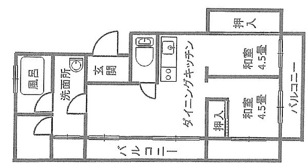兵庫県明石市東野町(賃貸マンション2DK・4階・60.00㎡)の写真 その2
