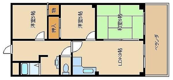 兵庫県神戸市垂水区清水が丘3丁目(賃貸マンション3LDK・5階・60.70㎡)の写真 その2