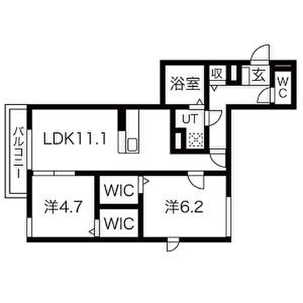 兵庫県明石市大道町1丁目(賃貸アパート2LDK・2階・55.39㎡)の写真 その2